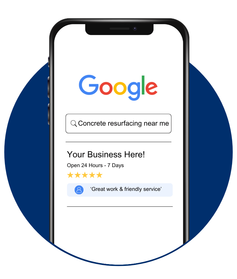 Concrete resurfacing leads